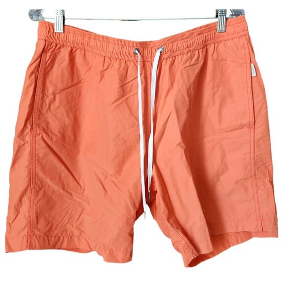 Onia Swim Board Trunks Shorts Men's‎ XL Mesh Lined 7" Orange Beach - Picture 1 of 13